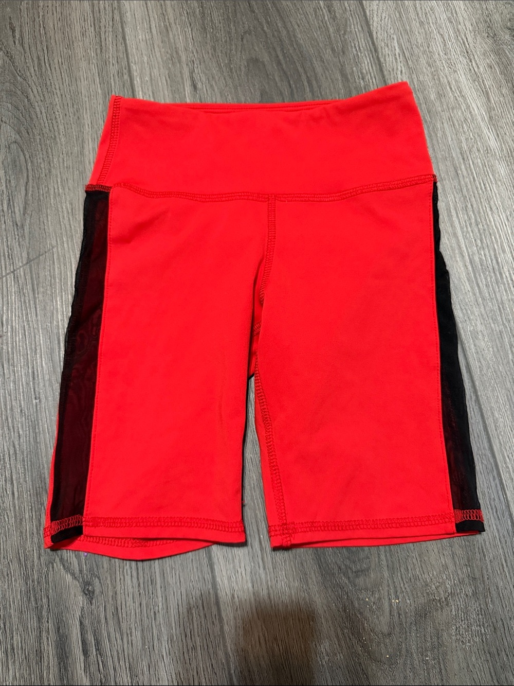 Tiger Friday Red Bike Shorts with Black Side Panels